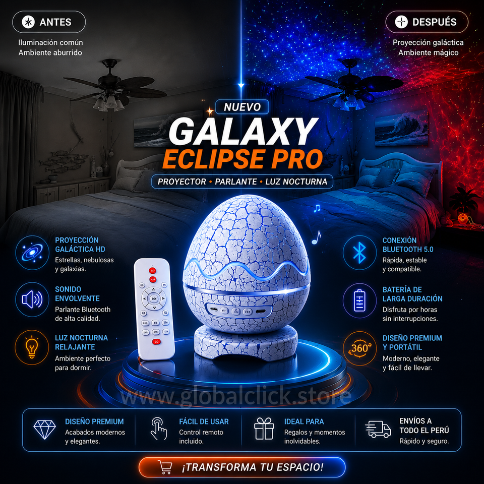 PROYECTOR GALAXI ECLIPSE PRO | Parlante Bluetooth